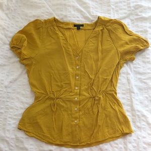 J. Crew Tall button up peplum top